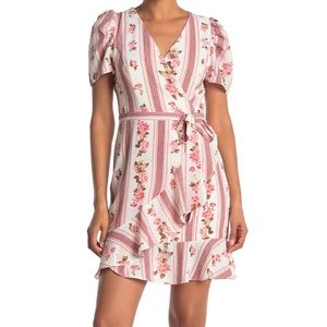 Betsey Johnson Floral Wrap Mini Dress